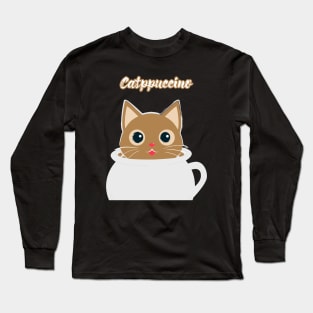 Cat-ppuccino Coffee Cats Long Sleeve T-Shirt